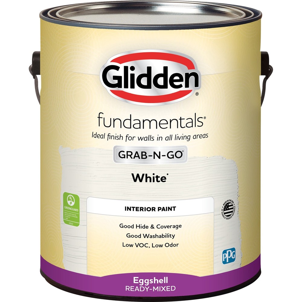 Fundamentals Grab-N-Go White Eggshell Interior Paint 1 Quart