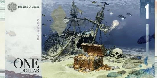 2026 Liberia The Kraken 1/10 oz .999 Silver Note Limited Edition - IN STOCK!