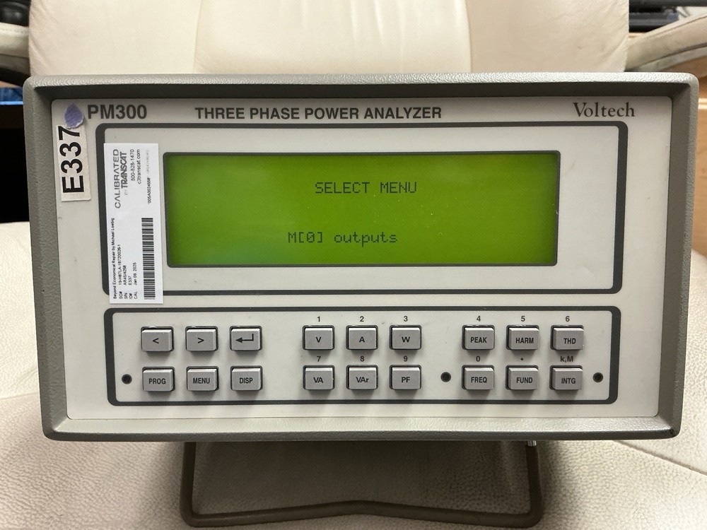 VOLTECH PM300 THREE PHASE POWER METER ANALYZER Tested As Pictured
