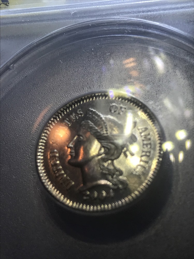 🔥‼️MS64‼️🔥2004 GNA 🔥40th Anniversary 3 Cent Token🔥 ”Mini Mint”Gallery Mint