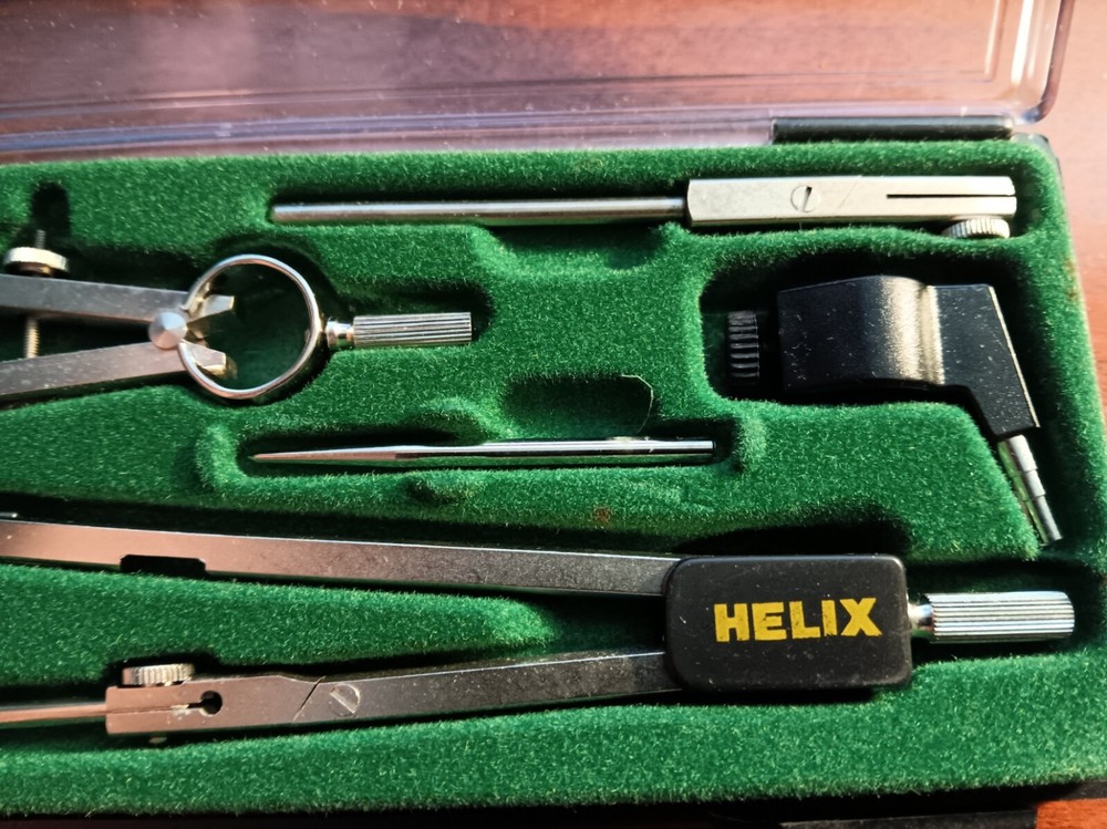 VTG HELIX DRAWING SET MADE IN ITALY DRAFTING TOOLS COMPASS