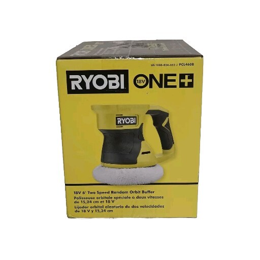 Ryobi Two Speed Random Orbit Buffer 18v Cordless 6 In Buff Pads (Tool Only) NEW