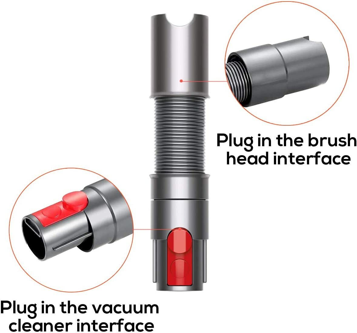 Extension Hose Pipe Attachment for Dyson V7V8V10V11V12V15G5 Vacuum Cleaner