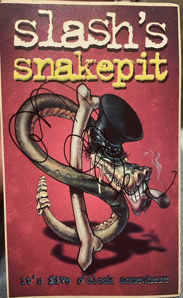 Slash's Snakepit - Eric Dover Signed It's Five O'Clock Somewhere Promo Sticker