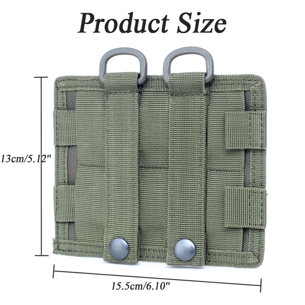 Tactical Hook & Loop Molle Patch Converter Adapter with Kit Bag Utility Pouch