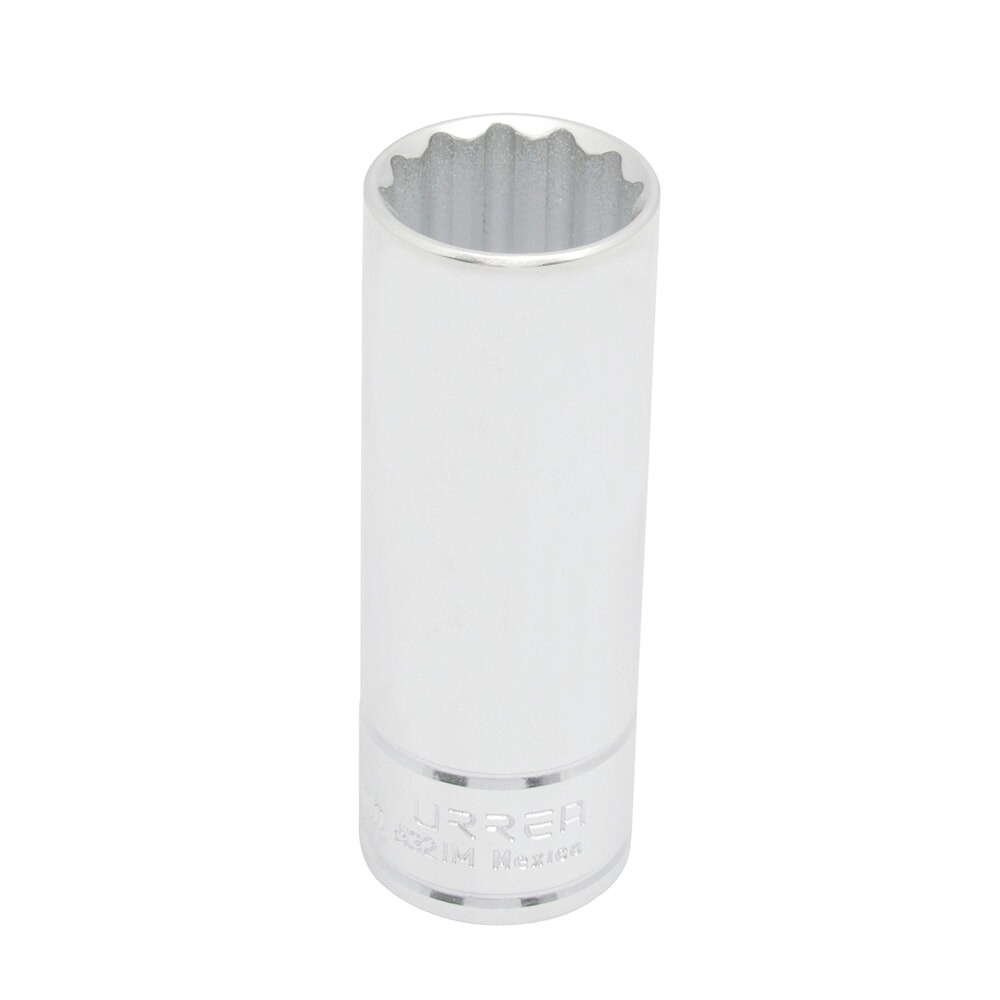 URREA 5321M 1/2" Drive Chrome Deep Socket 12 Point 21 mm
