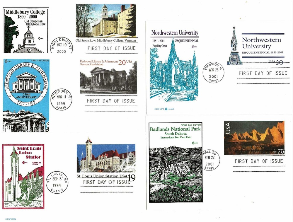 11 Diff Cover Craft Cachet First Day Postal Cards M6304