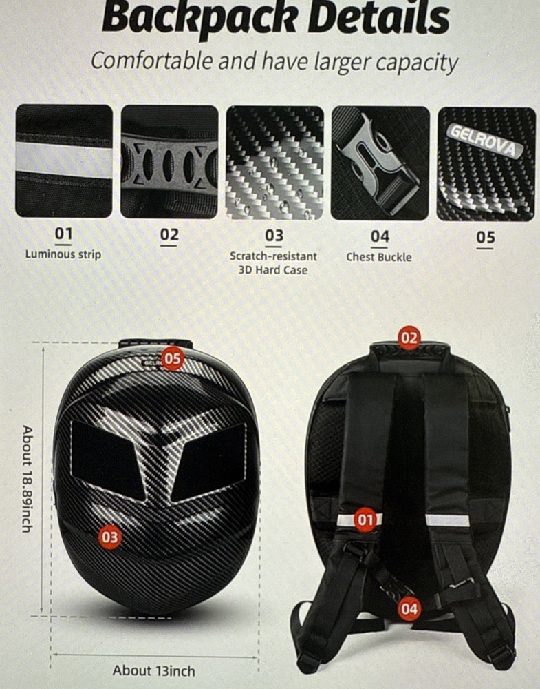 Gelrova Beetle Model LED Backpack
