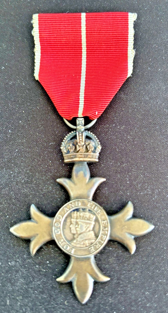 MBE Medal (full size) with presentation case