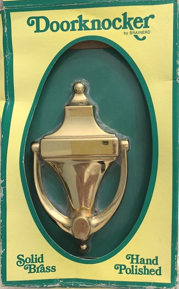 Vintage Solid Brass Door Knocker New Sealed