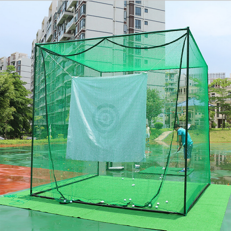 9.8ft Cube Golf Hitting Driving Cage Practice Net Training Aid Golf Target
