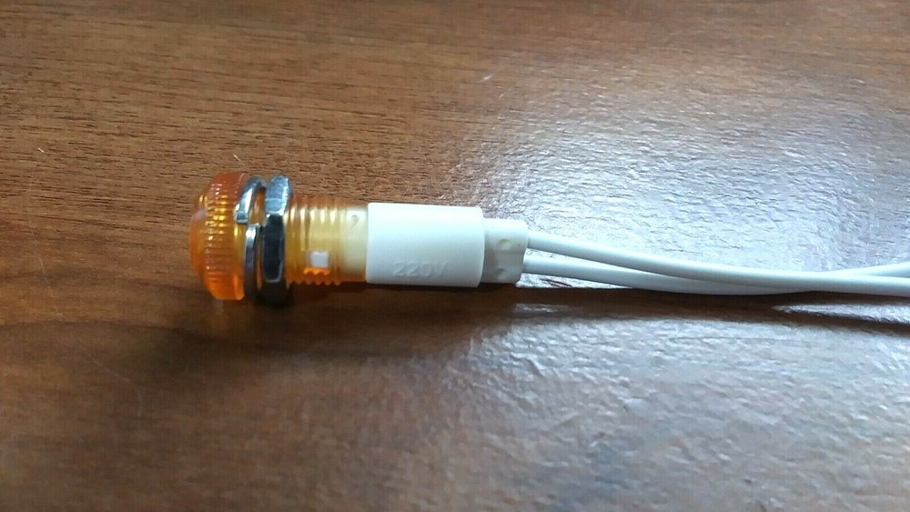 3 BBT 220 volt Amber LED Low-Profile Indicator Lights