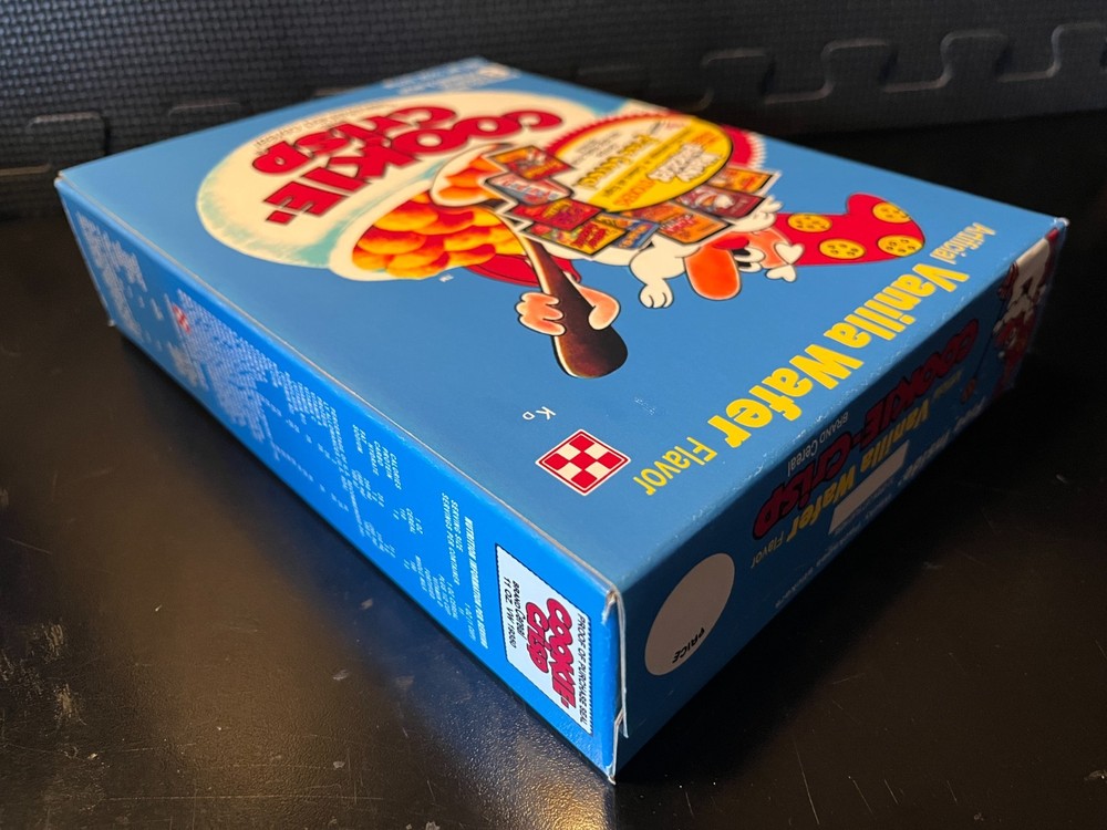 1982 Cookie Crisp (Wormy Packages on back) - Empty custom design display box