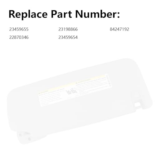23459655 Left Driver Side Sun Visor SunVisor Replacement for Chevy Tahoe