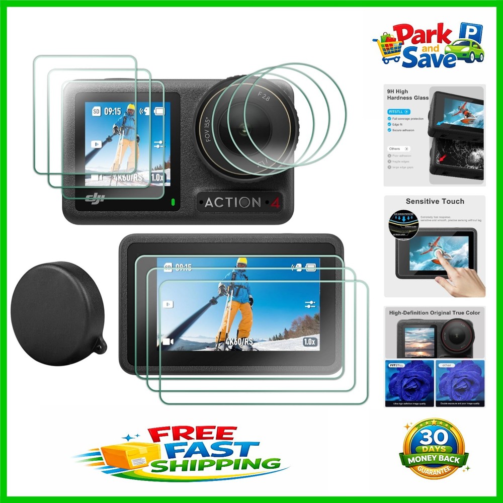 Comprehensive 10PCS Action Camera Protector Kit with Silicone Cap - Bubble Free