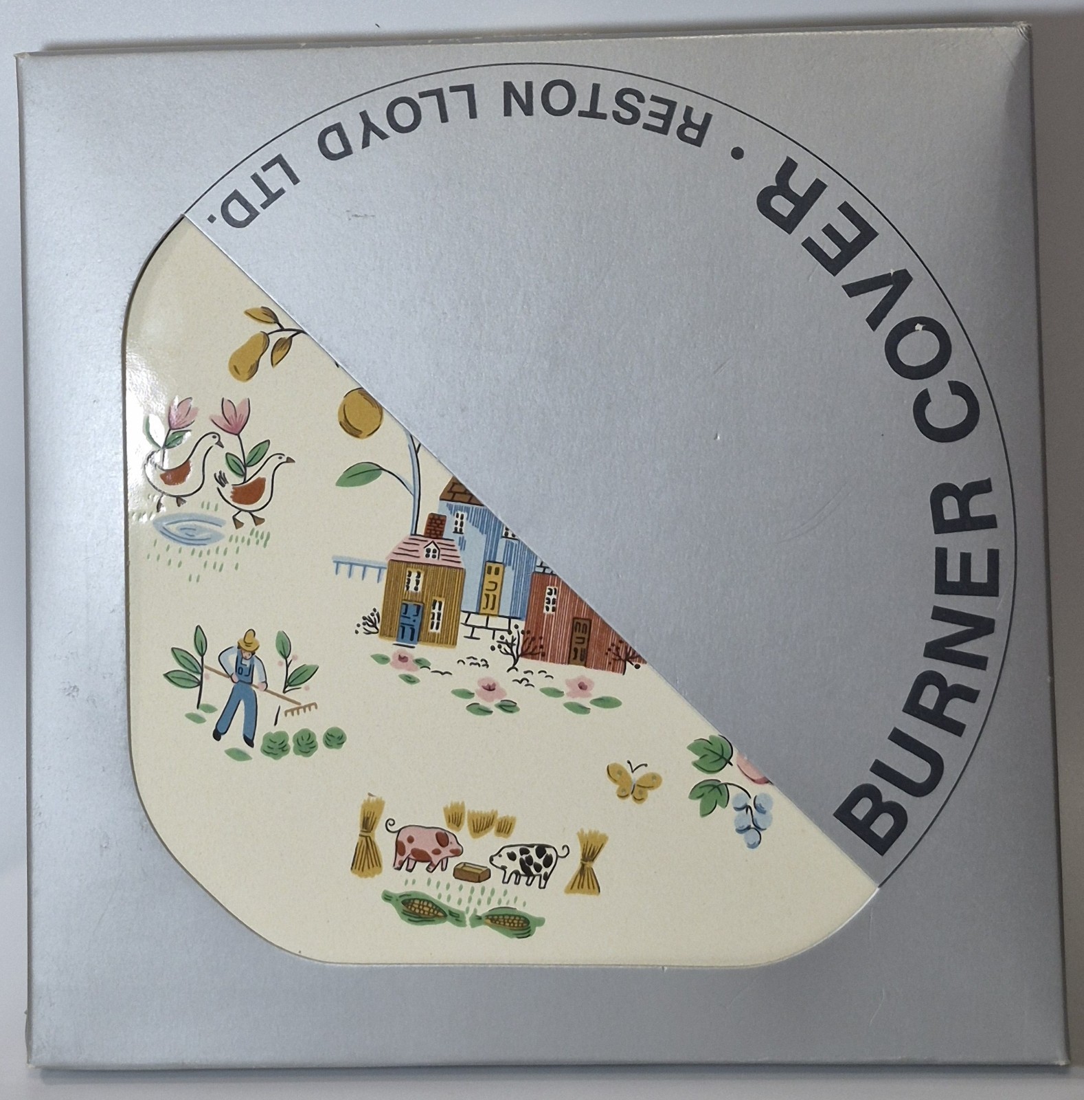 Reston Lloyd Vintage Heartland FolkArt Homestead Farm Burner Cover 8" Small NEW