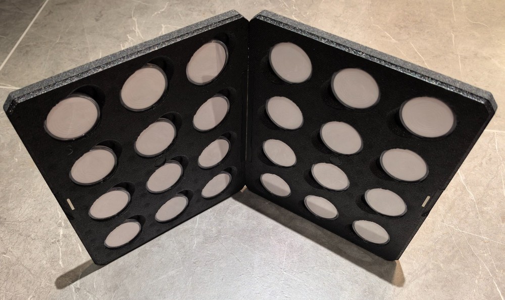 Storage Box / Protective Folder / Display Case with 24 Adjustable Coin Capsules