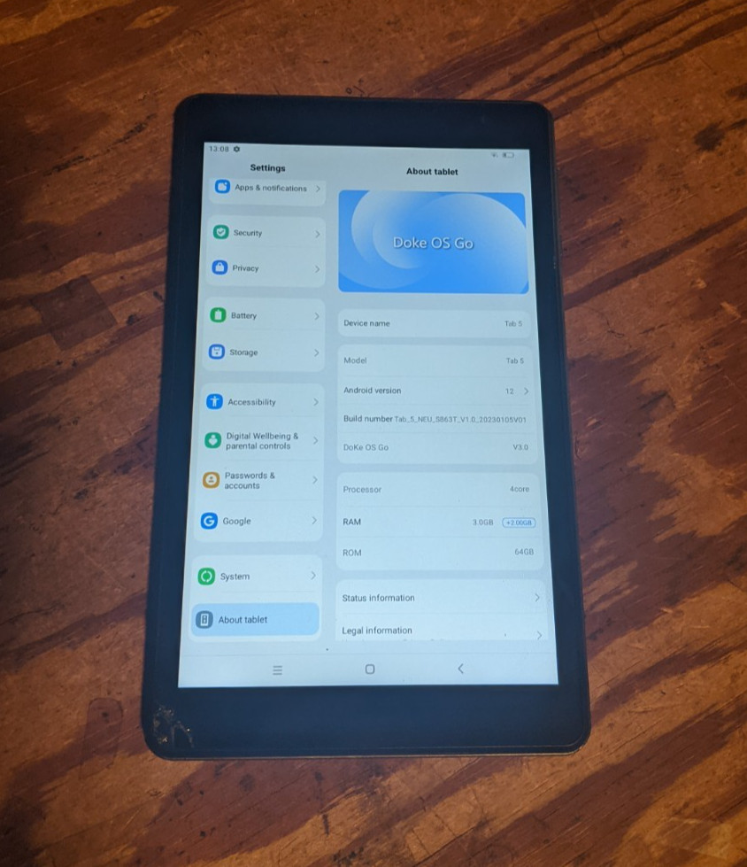 Blackview Tab 5 64GB (Wi-Fi Only) Fully Functional - See Below