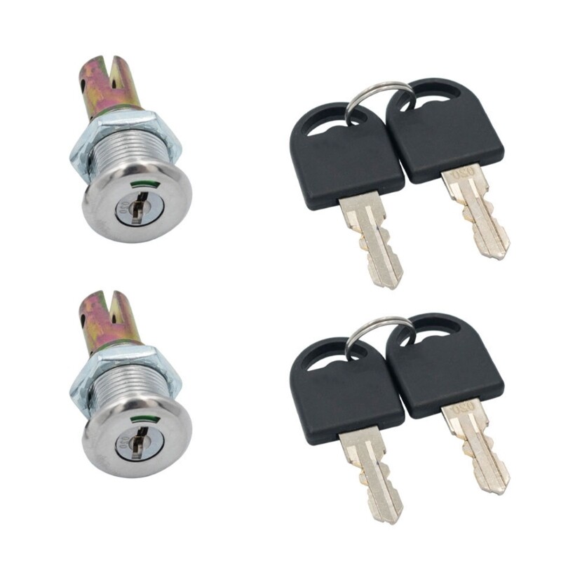 2Pcs Cabinet Insert Linkage Tool Box Lock with Key Cupboard Lock for Showcase