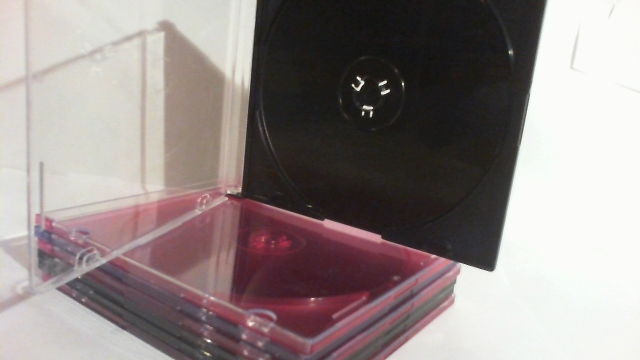 Plastic cd , dvd Cases ( mixed colors )