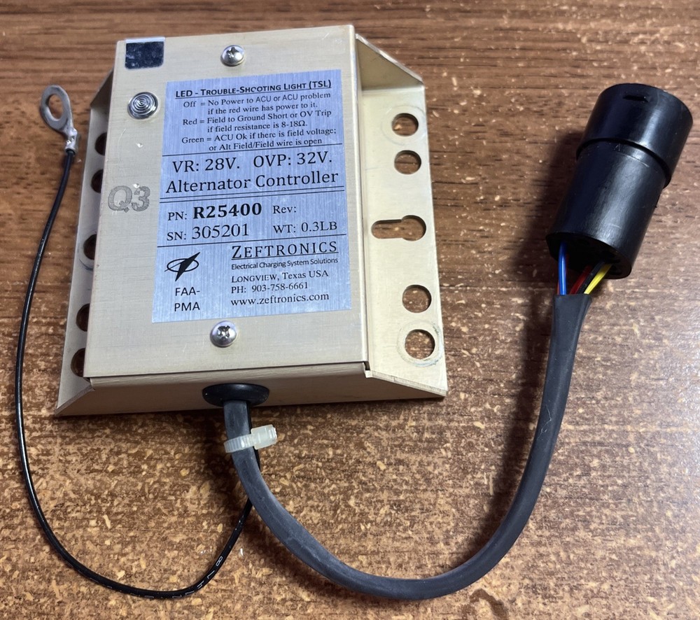 ZEFTRONICS ALTERNATOR CONTROLLER P/N R25400