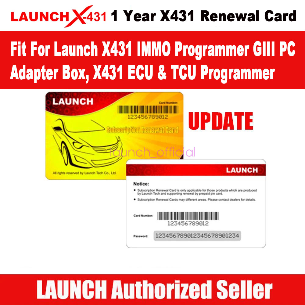 Launch X431 IMMO Programmer GIII PC Adapter Box One Year Software Update Renewal
