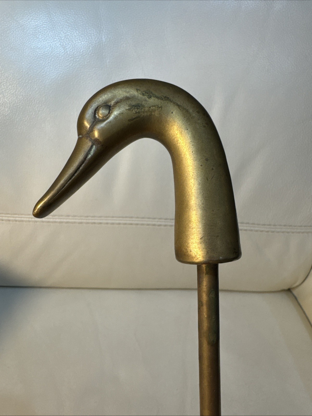 Vintage Brass Duck Head Shoe Horn 16”