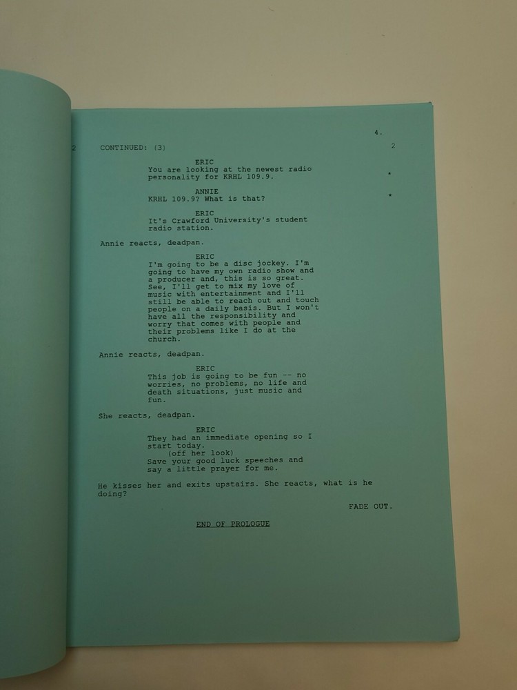 7TH HEAVEN / Sue Tenney 2002 TV Script, Beverley Mitchell "A Cry for Help"