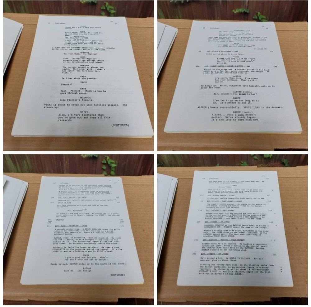 1988 Bob Kane Batman Movie Screenplay Third Draft Script