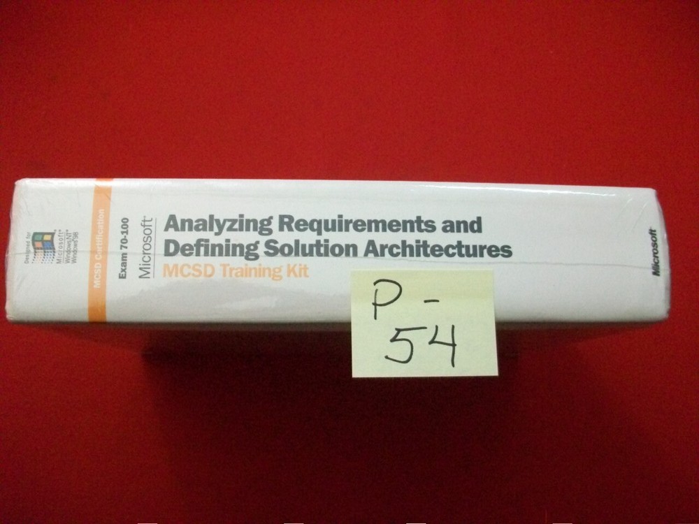 SEALED MICROSOFT MCSD TRAINING KIT-ANALYZING REQUIREMENTS & DEFINING SOLUTIONS