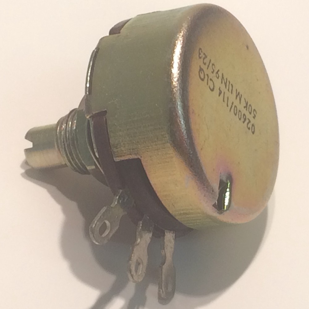 PLESSEY 50K OHM 2W CARBON VINTAGE POTENTIOMETER                 fd6f1
