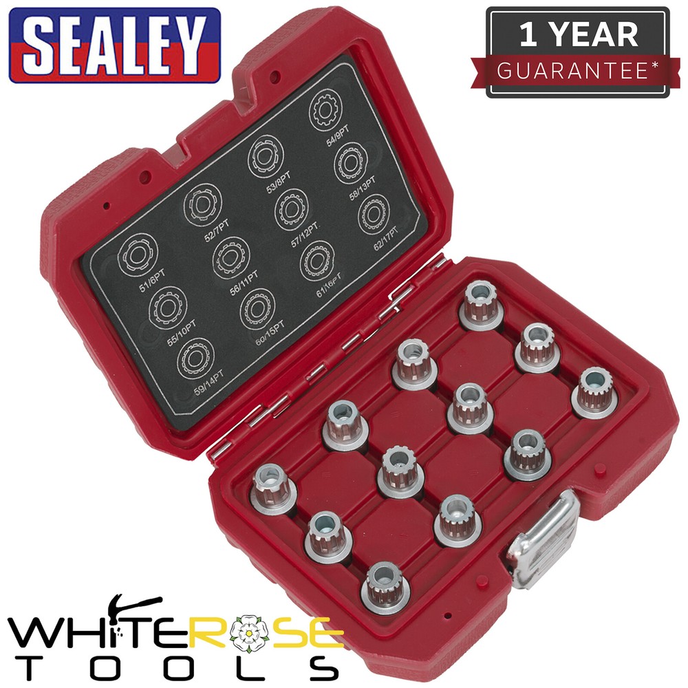 Sealey Locking Wheel Nut Key Set 12pc VW Garage Storage Case