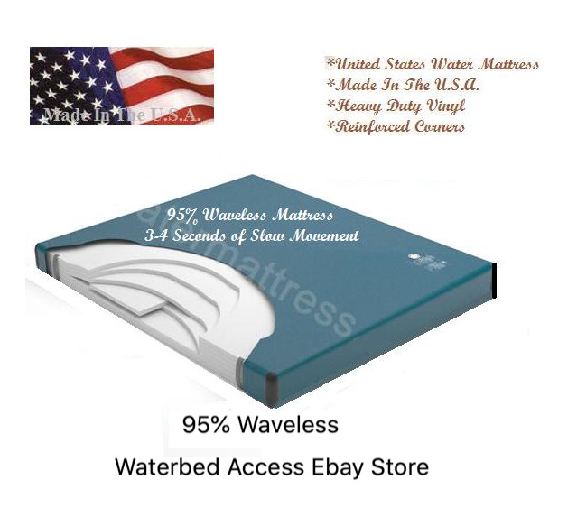 Queen 95% waveless waterbed mattress for hardside beds