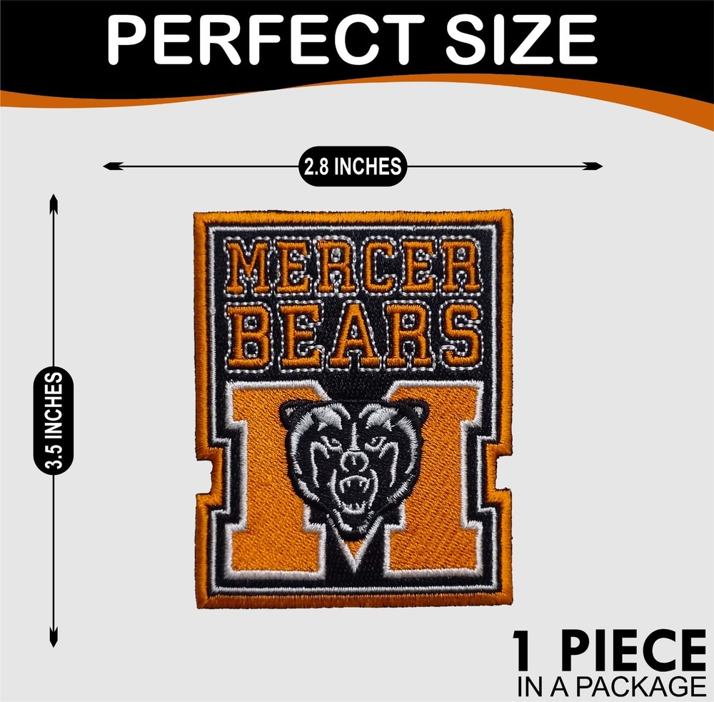 Mercer Bears NCAA Team Logo Iron On Patch - Sew Patch - Embroidered Patch