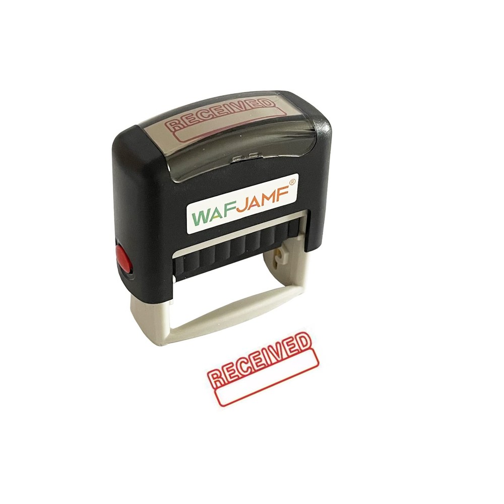 Received Stamp Self-Inking Rubber Stamp Red Ink-Medium