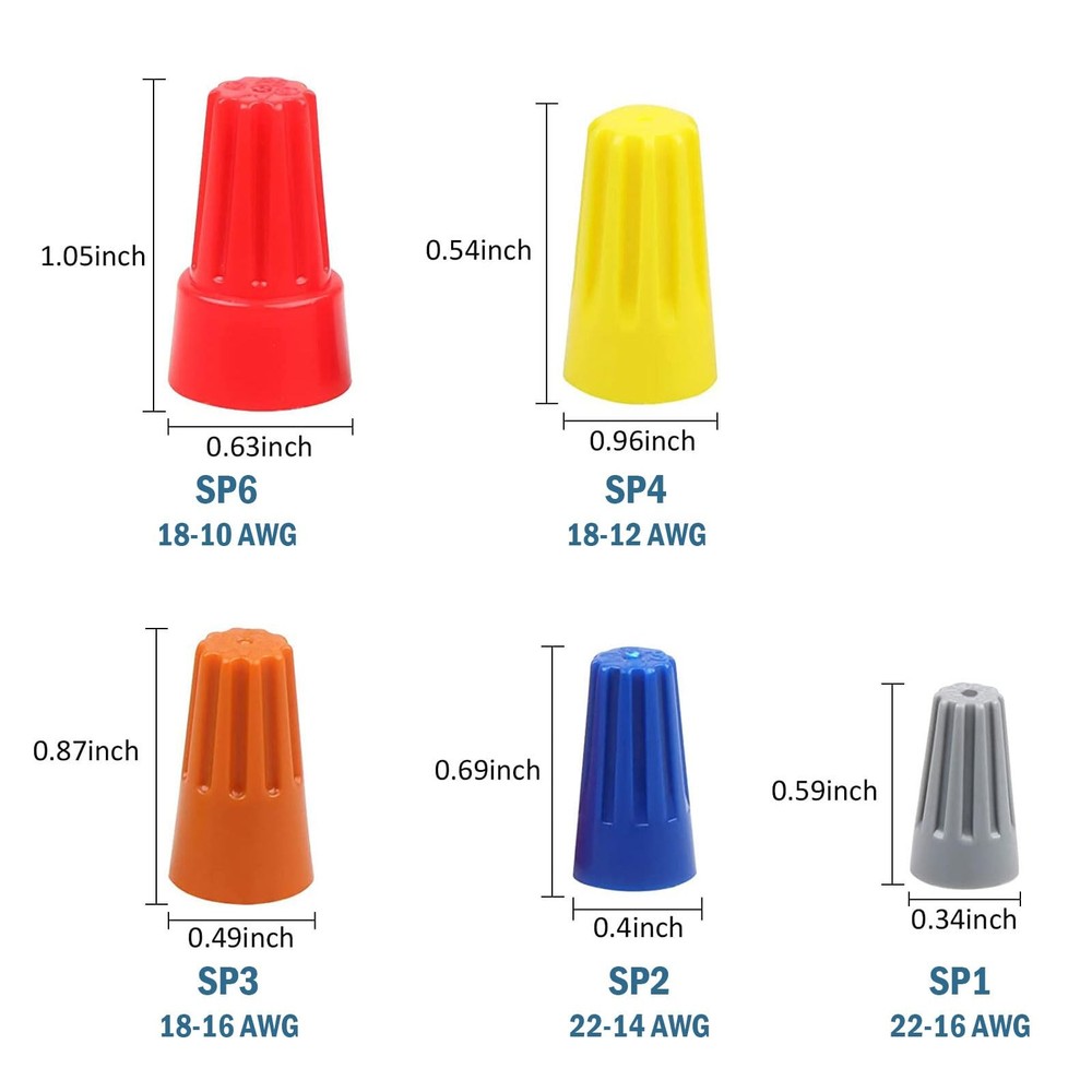 100 Pcs Electrical Wire Connectors Screw Terminals Spring Insert Twist Nuts