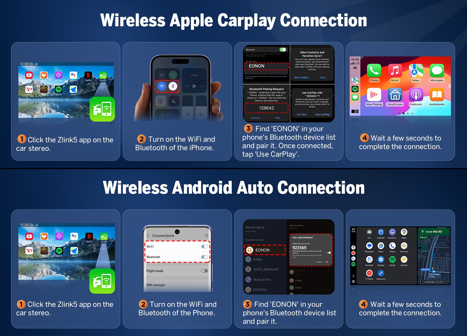 VWX6S Android 9" QLED 6+64GB for VW Tiguan Car Stereo Radio CarPlay GPS+CAM+DVR