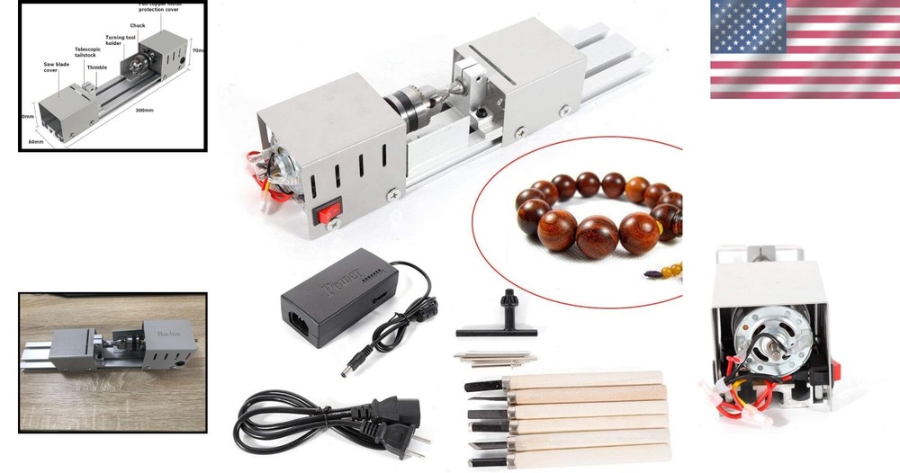 Efficient Mini Lathe for Wood Projects - Compact, Powerful & Quiet Operation