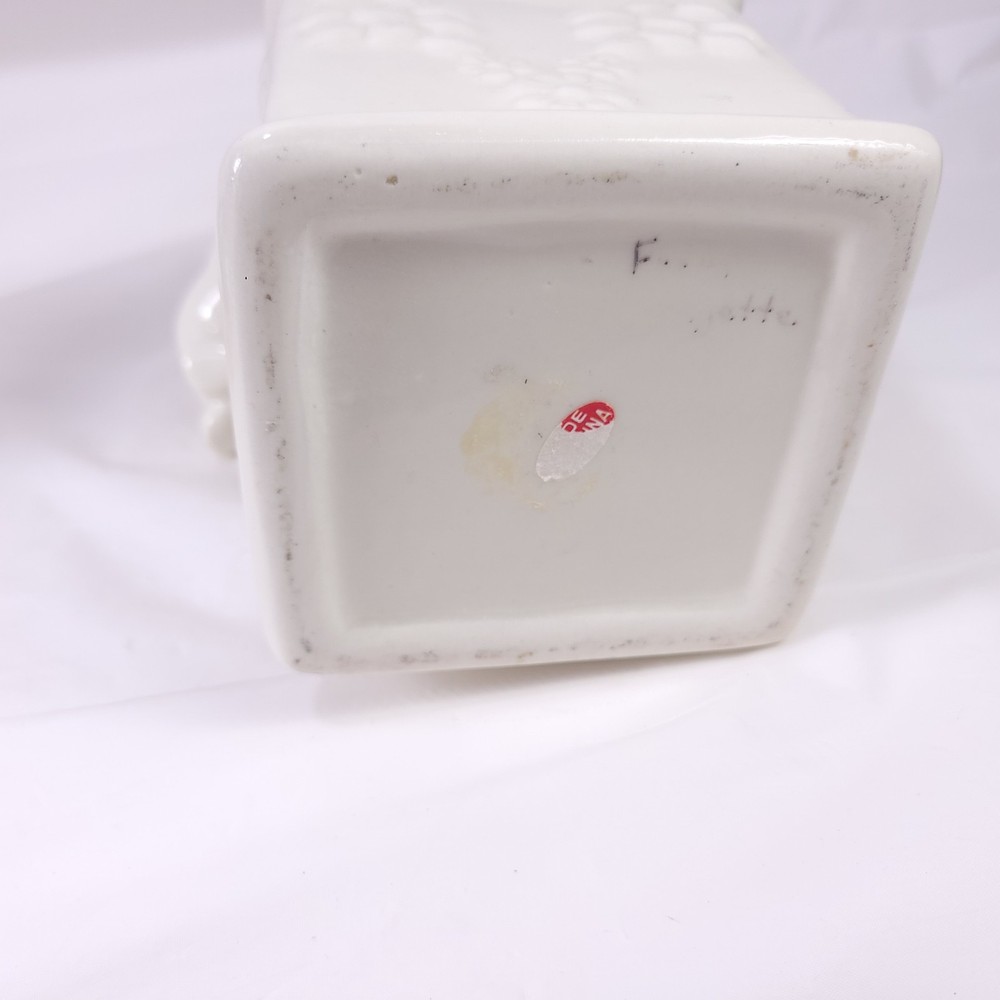Angel Sitting Cherub White Ceramic Decorative Planter Pot
