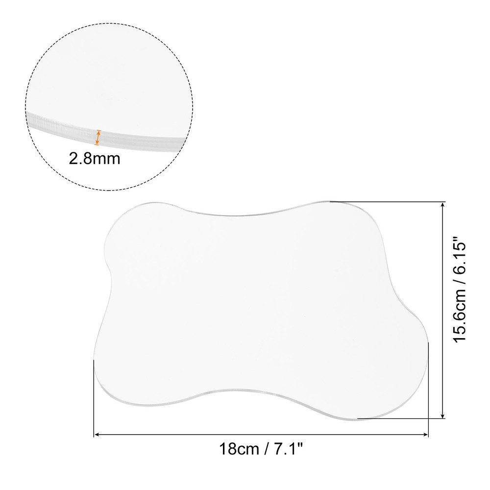 2pcs Acrylic Irregular Coasters, Cloud Shape Cup Mat Coffee Mug Pad Clear
