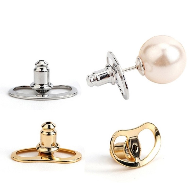 Gold Plated Locking Earring Backs 6pcs Set for Heavy Studs Mixed Color