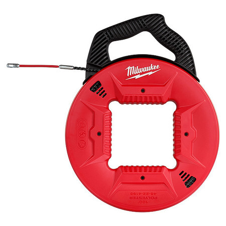 Milwaukee Tool 48-22-4195 100' Polyester Fish Tape W/ Flexible Metal Leader
