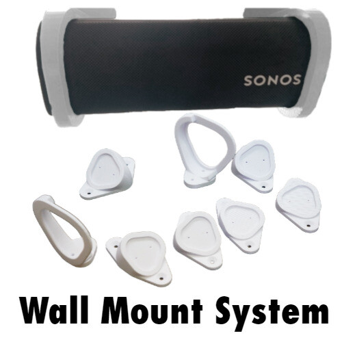 Horizontal + Up/Down Angle Easy Access Wall Mount for Sonos Roam - White
