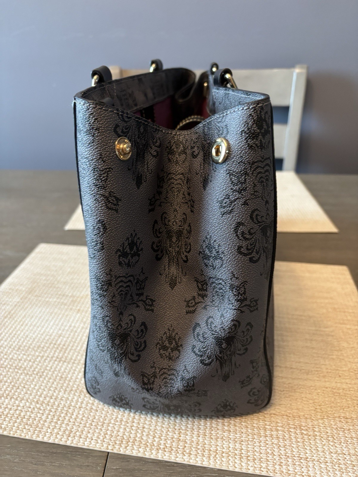 Disney Haunted Mansion Wallpaper Dooney & Bourke Satchel NWT