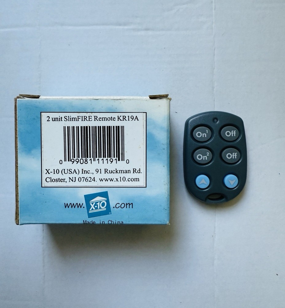 X10 2 Unit SlimFire Remote Controller KR19A - Key Chain Remote