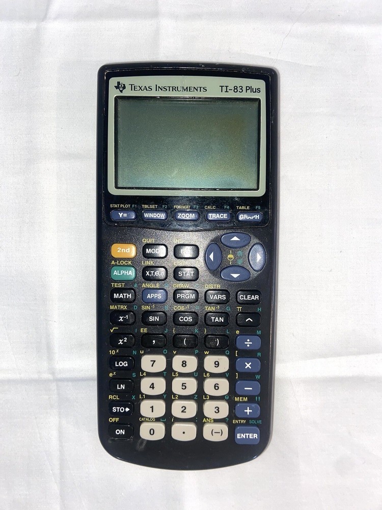 Texas Instruments TI-83 Plus Graphing Calculator Without Cover Tested Working