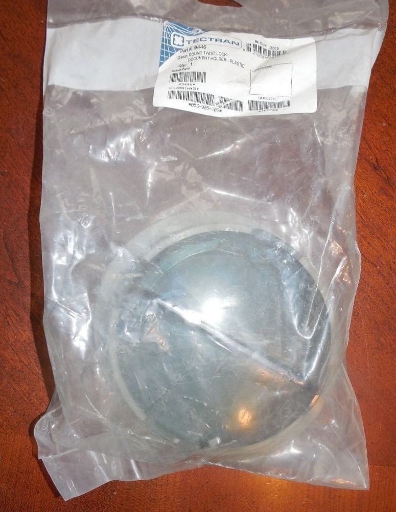 New Tectran 4" Round Document Holder Twist Lock 9446