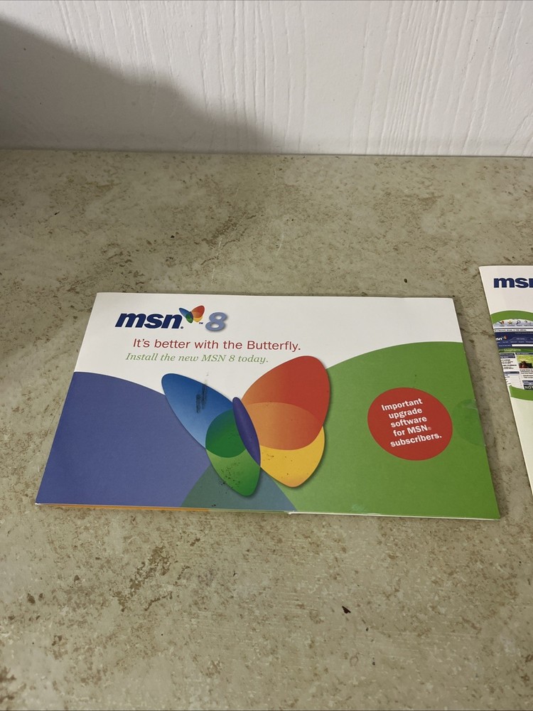 "Butterfly" Microsoft Network MSN8 Collectible / Install Disc CD!