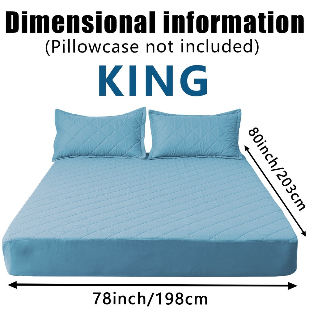 Waterproof Quilted Mattress Cover, Elastic, Soft, Comfortable & Durable