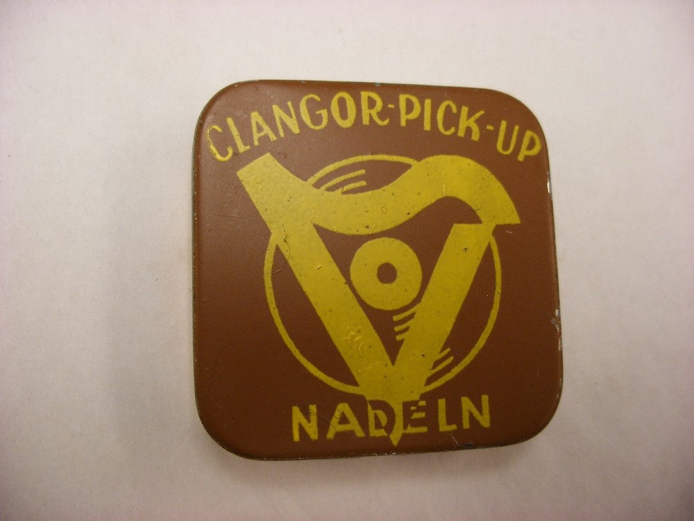 Phonograph Gramophone Needle Tin - Clangor - Brown